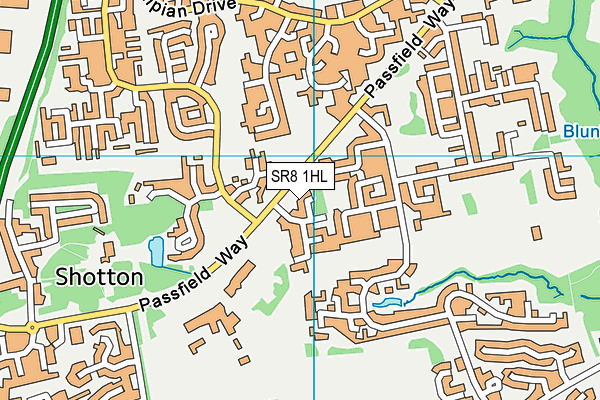SR8 1HL map - OS VectorMap District (Ordnance Survey) SR8 1HL map - OS VectorMap District (Ordnance Survey)