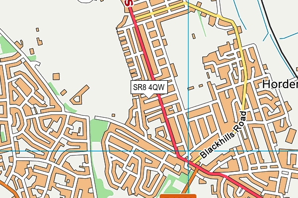 SR8 4QW map - OS VectorMap District (Ordnance Survey) SR8 4QW map - OS VectorMap District (Ordnance Survey)