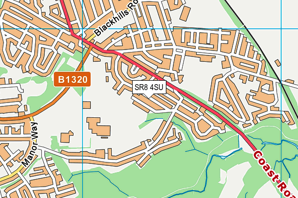 SR8 4SU map - OS VectorMap District (Ordnance Survey) SR8 4SU map - OS VectorMap District (Ordnance Survey)
