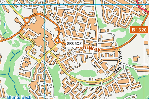 SR8 5QZ map - OS VectorMap District (Ordnance Survey) SR8 5QZ map - OS VectorMap District (Ordnance Survey)