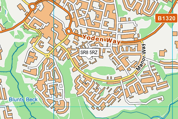 SR8 5RZ map - OS VectorMap District (Ordnance Survey) SR8 5RZ map - OS VectorMap District (Ordnance Survey)