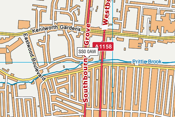 SS0 0AW map - OS VectorMap District (Ordnance Survey) SS0 0AW map - OS VectorMap District (Ordnance Survey)