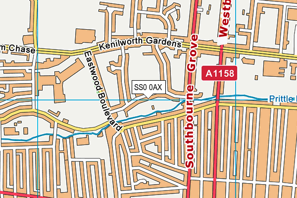 SS0 0AX map - OS VectorMap District (Ordnance Survey) SS0 0AX map - OS VectorMap District (Ordnance Survey)