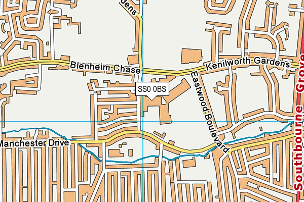 SS0 0BS map - OS VectorMap District (Ordnance Survey) SS0 0BS map - OS VectorMap District (Ordnance Survey)