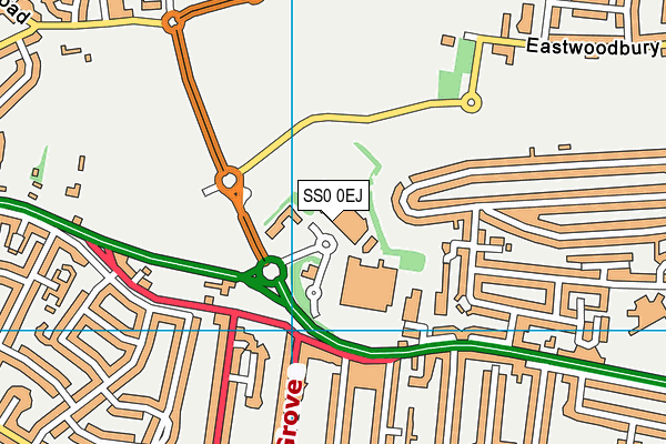 SS0 0EJ map - OS VectorMap District (Ordnance Survey) SS0 0EJ map - OS VectorMap District (Ordnance Survey)