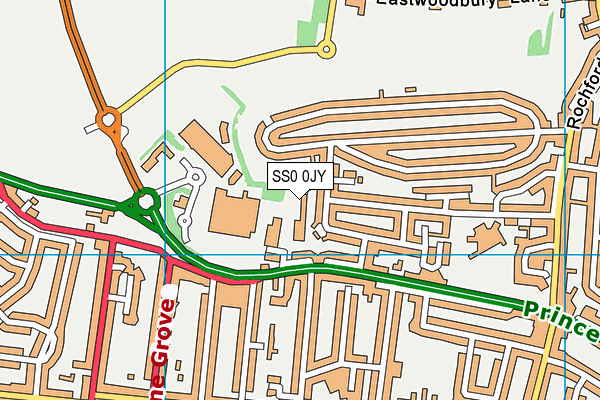 SS0 0JY map - OS VectorMap District (Ordnance Survey) SS0 0JY map - OS VectorMap District (Ordnance Survey)