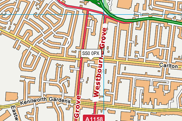 SS0 0PX map - OS VectorMap District (Ordnance Survey) SS0 0PX map - OS VectorMap District (Ordnance Survey)