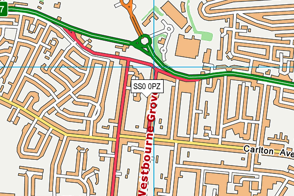 SS0 0PZ map - OS VectorMap District (Ordnance Survey) SS0 0PZ map - OS VectorMap District (Ordnance Survey)