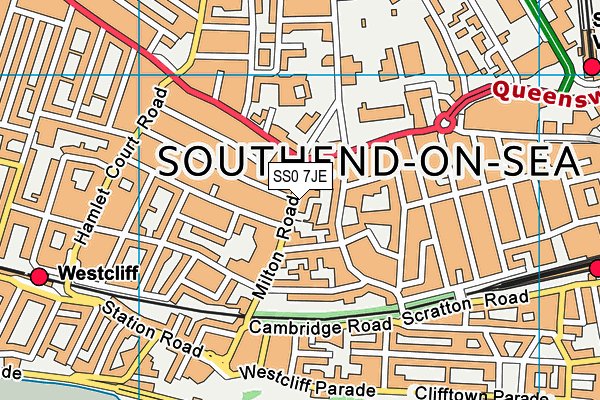 SS0 7JE map - OS VectorMap District (Ordnance Survey) SS0 7JE map - OS VectorMap District (Ordnance Survey)