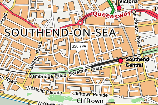 SS0 7PA map - OS VectorMap District (Ordnance Survey)