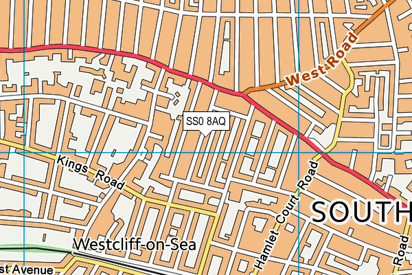 SS0 8AQ map - OS VectorMap District (Ordnance Survey) SS0 8AQ map - OS VectorMap District (Ordnance Survey)