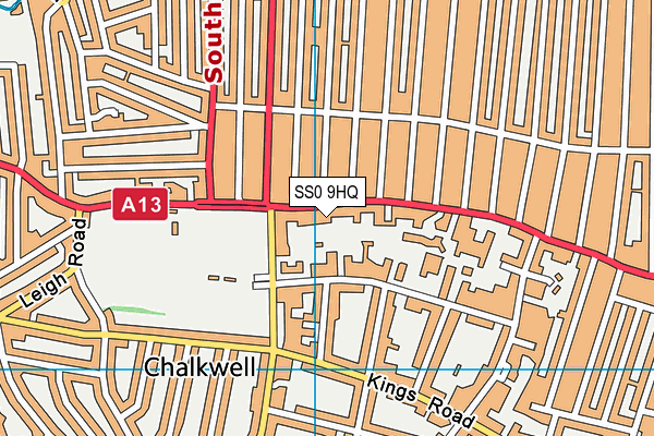 SS0 9HQ map - OS VectorMap District (Ordnance Survey)