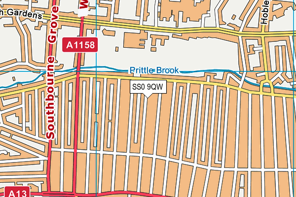 SS0 9QW map - OS VectorMap District (Ordnance Survey)