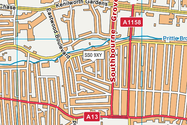 SS0 9XY map - OS VectorMap District (Ordnance Survey)