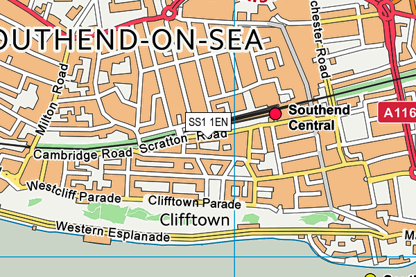 SS1 1EN map - OS VectorMap District (Ordnance Survey) SS1 1EN map - OS VectorMap District (Ordnance Survey)