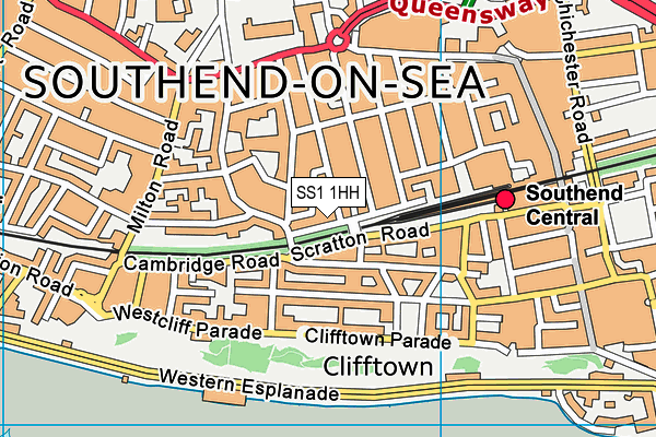 SS1 1HH map - OS VectorMap District (Ordnance Survey) SS1 1HH map - OS VectorMap District (Ordnance Survey)