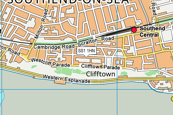 SS1 1HN map - OS VectorMap District (Ordnance Survey) SS1 1HN map - OS VectorMap District (Ordnance Survey)