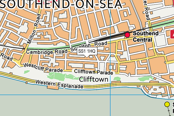 SS1 1HQ map - OS VectorMap District (Ordnance Survey) SS1 1HQ map - OS VectorMap District (Ordnance Survey)
