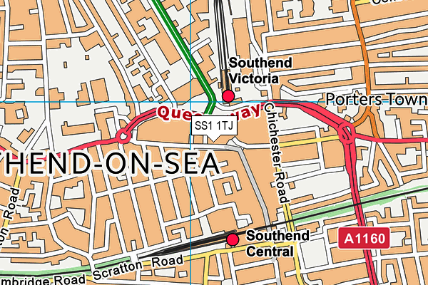 SS1 1TJ map - OS VectorMap District (Ordnance Survey) SS1 1TJ map - OS VectorMap District (Ordnance Survey)