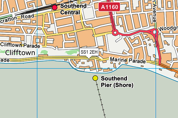 SS1 2EH map - OS VectorMap District (Ordnance Survey) SS1 2EH map - OS VectorMap District (Ordnance Survey)