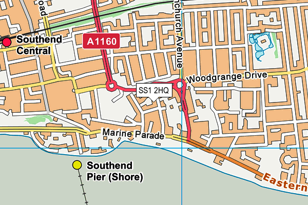 SS1 2HQ map - OS VectorMap District (Ordnance Survey) SS1 2HQ map - OS VectorMap District (Ordnance Survey)