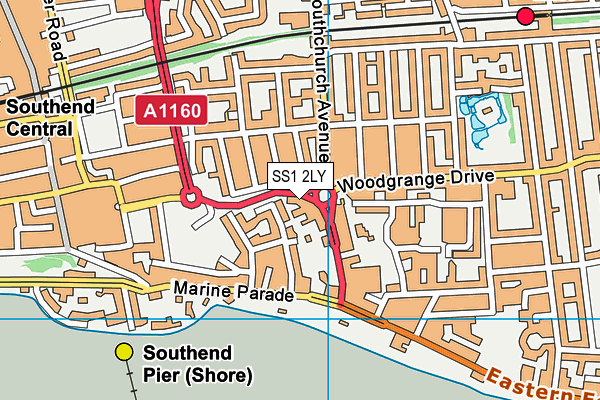 SS1 2LY map - OS VectorMap District (Ordnance Survey) SS1 2LY map - OS VectorMap District (Ordnance Survey)