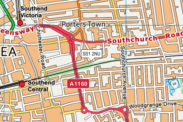 SS1 2NU map - OS VectorMap District (Ordnance Survey) SS1 2NU map - OS VectorMap District (Ordnance Survey)