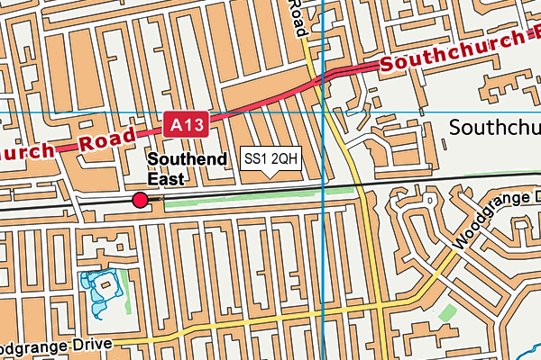SS1 2QH map - OS VectorMap District (Ordnance Survey)