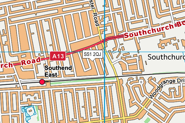 SS1 2QJ map - OS VectorMap District (Ordnance Survey) SS1 2QJ map - OS VectorMap District (Ordnance Survey)