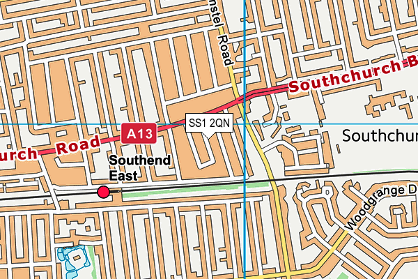 SS1 2QN map - OS VectorMap District (Ordnance Survey) SS1 2QN map - OS VectorMap District (Ordnance Survey)