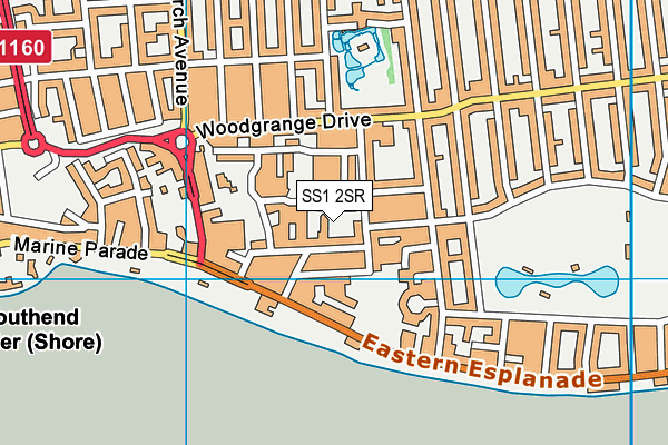 SS1 2SR map - OS VectorMap District (Ordnance Survey) SS1 2SR map - OS VectorMap District (Ordnance Survey)