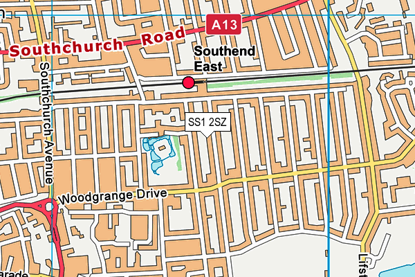 SS1 2SZ map - OS VectorMap District (Ordnance Survey) SS1 2SZ map - OS VectorMap District (Ordnance Survey)