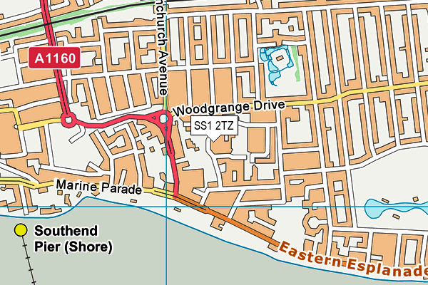 SS1 2TZ map - OS VectorMap District (Ordnance Survey) SS1 2TZ map - OS VectorMap District (Ordnance Survey)
