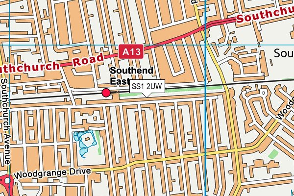 SS1 2UW map - OS VectorMap District (Ordnance Survey) SS1 2UW map - OS VectorMap District (Ordnance Survey)