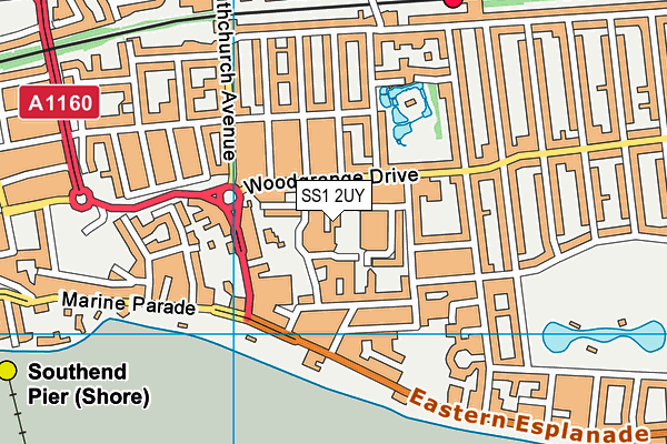 SS1 2UY map - OS VectorMap District (Ordnance Survey) SS1 2UY map - OS VectorMap District (Ordnance Survey)