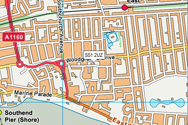 SS1 2UZ map - OS VectorMap District (Ordnance Survey) SS1 2UZ map - OS VectorMap District (Ordnance Survey)