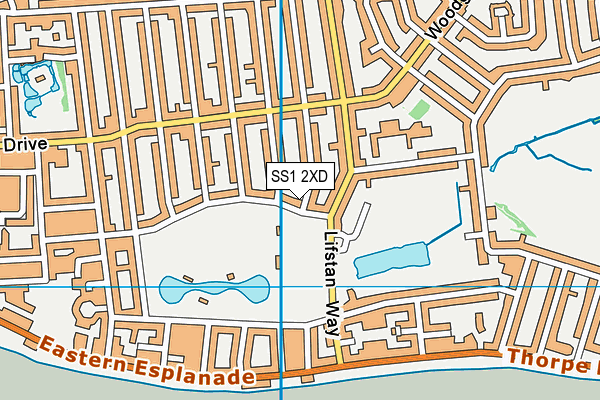 SS1 2XD map - OS VectorMap District (Ordnance Survey) SS1 2XD map - OS VectorMap District (Ordnance Survey)
