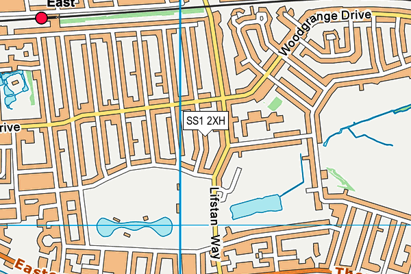 SS1 2XH map - OS VectorMap District (Ordnance Survey) SS1 2XH map - OS VectorMap District (Ordnance Survey)