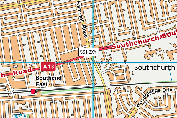 SS1 2XY map - OS VectorMap District (Ordnance Survey) SS1 2XY map - OS VectorMap District (Ordnance Survey)