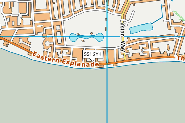 SS1 2YH map - OS VectorMap District (Ordnance Survey)