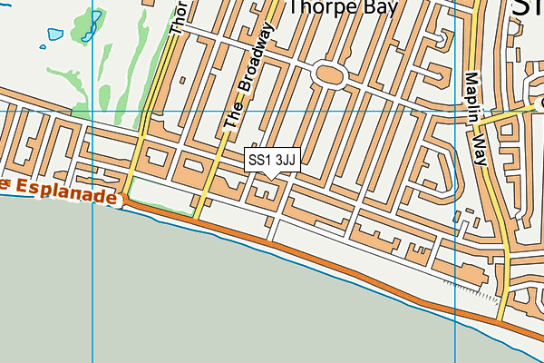 SS1 3JJ map - OS VectorMap District (Ordnance Survey) SS1 3JJ map - OS VectorMap District (Ordnance Survey)