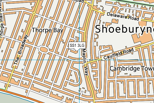SS1 3LG map - OS VectorMap District (Ordnance Survey) SS1 3LG map - OS VectorMap District (Ordnance Survey)
