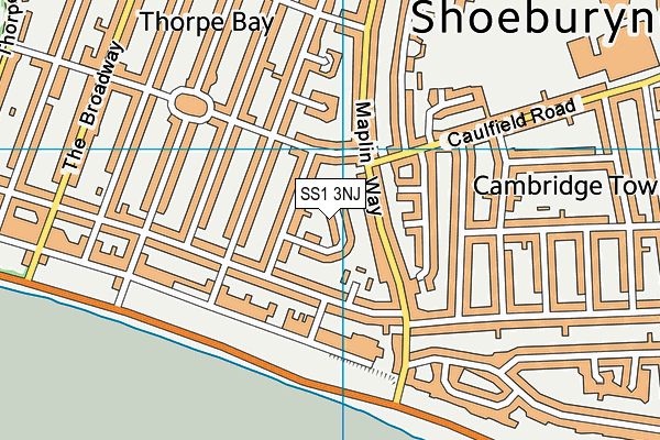 SS1 3NJ map - OS VectorMap District (Ordnance Survey)