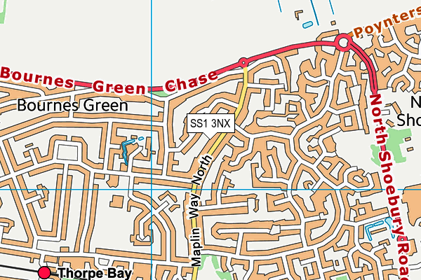SS1 3NX map - OS VectorMap District (Ordnance Survey) SS1 3NX map - OS VectorMap District (Ordnance Survey)