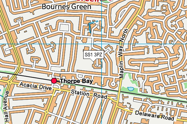 SS1 3PZ map - OS VectorMap District (Ordnance Survey) SS1 3PZ map - OS VectorMap District (Ordnance Survey)