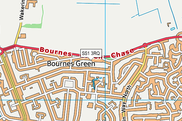 SS1 3RQ map - OS VectorMap District (Ordnance Survey) SS1 3RQ map - OS VectorMap District (Ordnance Survey)