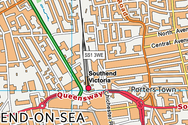 SS1 3WE map - OS VectorMap District (Ordnance Survey) SS1 3WE map - OS VectorMap District (Ordnance Survey)