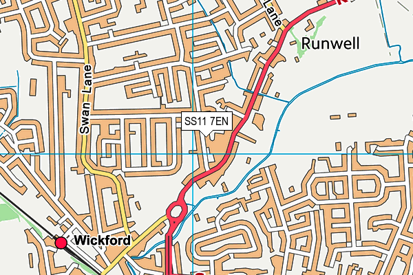SS11 7EN map - OS VectorMap District (Ordnance Survey) SS11 7EN map - OS VectorMap District (Ordnance Survey)