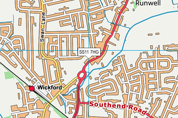 SS11 7HG map - OS VectorMap District (Ordnance Survey) SS11 7HG map - OS VectorMap District (Ordnance Survey)