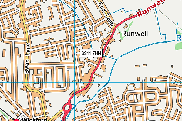 SS11 7HN map - OS VectorMap District (Ordnance Survey) SS11 7HN map - OS VectorMap District (Ordnance Survey)